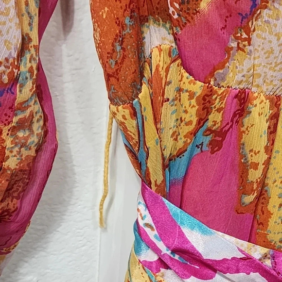 Spy Zone Exchange Abstract Maxi Dress Size XL NWT Spring Summer Vacation - Picture 7 of 10